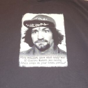💀SUICIDAL TENDENCIES - YOU CANT BRING ME DOWN (CHARLES MANSON) SHIRT - SIZE 2XL